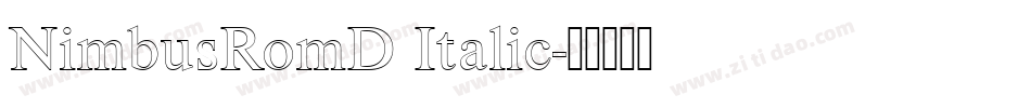 NimbusRomD Italic字体转换
